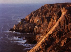 The Devil's Slide on the west coast of Lundy